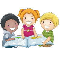 NIÑOS CON LIBRO INFANTIL RENDER