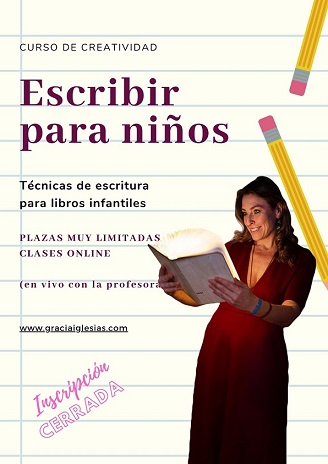 PRÓXIMA EDICIÓN - CURSO DE ESCRITURA Cartel de información ESCRIBIR PARA NIÑOS